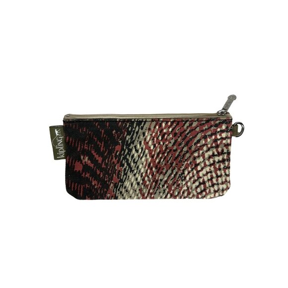 Kipling Large Tote Bag Cotton Canvas Army Green + Printed Zip Pouch - Picture 9 of 10